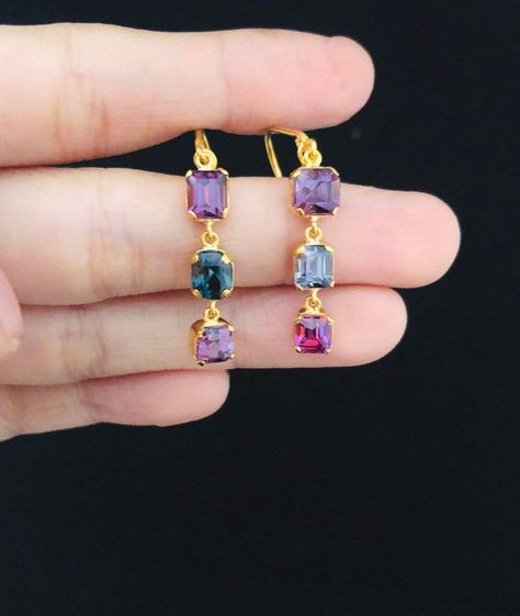 Different shapes and color spinel earrings with gold Spinel Earrings, Spinel Jewelry, Ear Earrings, Different Shapes, Gold Jewelry, Ruby, Jewelry Design, Gold, Color