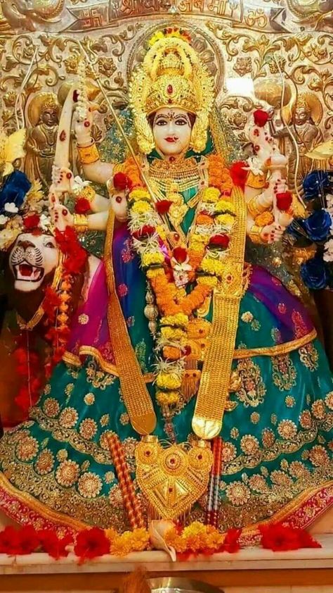 Jai Mata Di Wallpaper, Lord Images, Navratri Devi Images, Mine Aesthetic, Devin Art, Maa Image, Maa Durga Photo, Durga Picture, Devi Images Hd