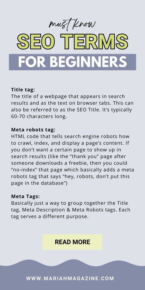 SEO Glossary for Online Business Owners (MUST-Know SEO Terms for Beginners!). Are you a beginner with search engine optimization? Do you want to increase your website's organic traffic? Save this pin to reference all the must know terms for SEO for beginners. Follow me for more SEO tips for search engine optimization! Seo Tools Search Engine Optimization, Website Seo Tips, Instagram Manager, Seo Checklist, Seo Search Engine Optimization, Website Marketing, Seo Basics, Seo Strategies, Business Setup