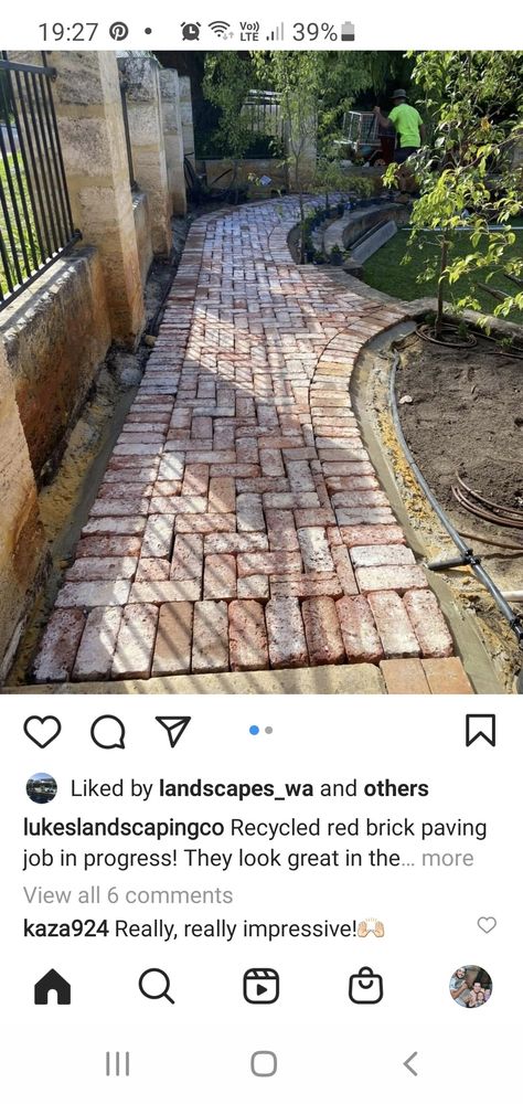 Recycled Red Brick, Recycled Brick Paving, Red Brick Paving, Concrete Bench Seat, Recycled Brick, Brick Paving, Concrete Bench, Brick Design, Red Bricks