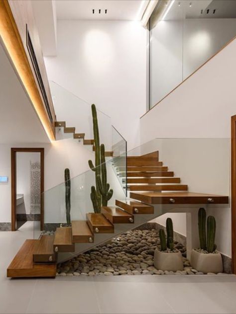 The perfect balance between #modern and #luxury in this #projectdesign by HANY SAAD INNOVATIONS. White Villa, تحت الدرج, Staircase Interior Design, Staircase Design Modern, Stairs Design Interior, Stair Railing Design, Stairway Design, Stairs Design Modern, Tagaytay