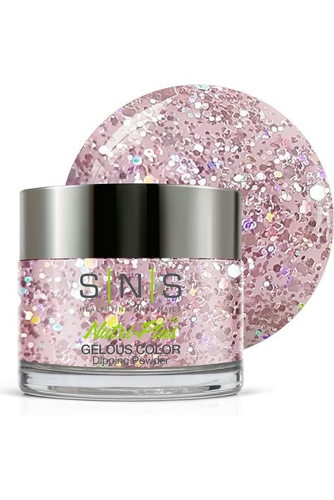 SNS Nail Dip Powder, Gelous Color Dipping Powder - Australian Galah (Natural, Nudes/Lavender, Glitter) - Long-Lasting Dip Nail Color Lasts up to 14 days - Low-Odor &amp; No UV Lamp Required - 1 Oz Dip Nail Color, Dip Nail Colors, Dip Nail, Nail Dip Powder, Sns Nails, Nail Dip, Womens Nails, Dipped Nails, Uv Lamp