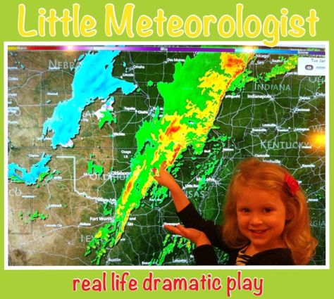 Dramatic Play: Little Meteorologists Weather Dramatic Play Center, Meteorologist Dramatic Play, Weather Dramatic Play Preschool, Weather Pretend Play, Dramatic Play Weather Station, Weather Curriculum, Preschool Dramatic Play, Weather Preschool, Pretend City