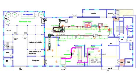 The drawing is the class layout for mineral water bottles filling packing line. Basic parameter for monoblock equipment Model YX- 12-12-3 Capacity （500ml）（b/h）4000 Filling precision ＜±5MM The size of bottle（mm） φ50-φ100；height：150-320 Water pressure （Mpa）0.18 Water of washing bottle（Kg/h）2500 Air pressure （Mpa）0.4 Air Consumption（m3/min）0.4 Total power（KW） 6.57 Total weight （Kg） 550 Dimension （mm） 3200×2100×2250 Email jackdu999@penglaipacking.com whatsApp +86-15811882441 Pure Water Factory Floor Plan, Water Factory Design, Factory Plan, Class Layout, Factory Layout, Floor Plan With Dimensions, Water Factory, Mineral Water Bottle, Factory Architecture