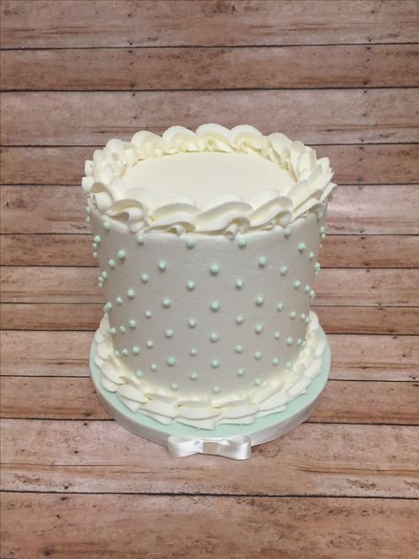 Swiss Dot Cake, Lambeth Piping, Dot Cake, Polka Dot Cakes, 1st Birthday Party For Girls, Bridal Shower Cake, Green Polka Dot, Smash Cake, Shower Cake