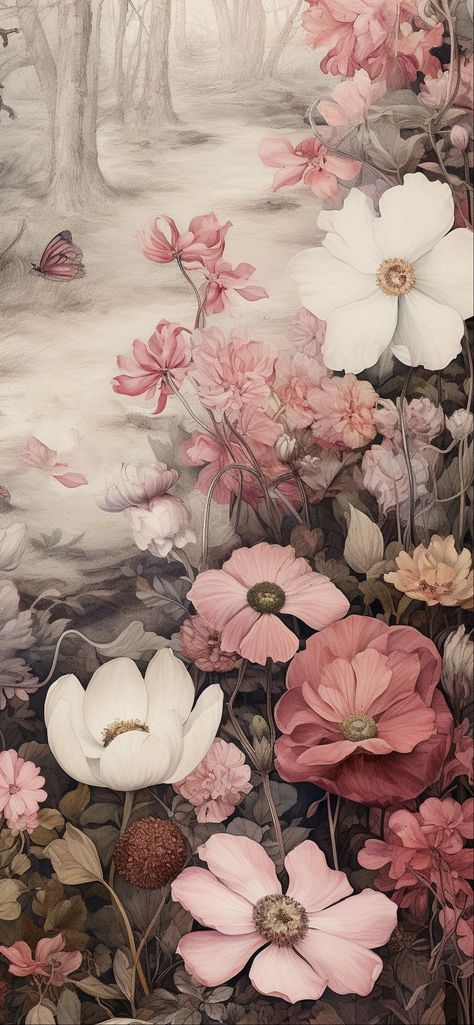 Mauve Background Wallpapers, Flowers Wallpaper Ipad, Iphone 15 Pink Wallpaper, Flowers Vintage Aesthetic, Badass Wallpaper Iphone, Wallpaper Iphone Boho, Pink Flowers Wallpaper, Future Wallpaper, Pretty Phone Wallpaper