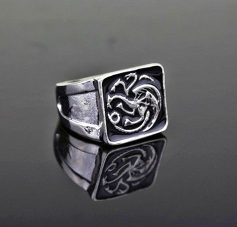 Game Of Thrones Accessories, Game Of Thrones Targaryen, Viking Dragon, Fire And Blood, Fire Fire, Song Of Ice And Fire, Ice And Fire, Metallic Party, Dragon Ring