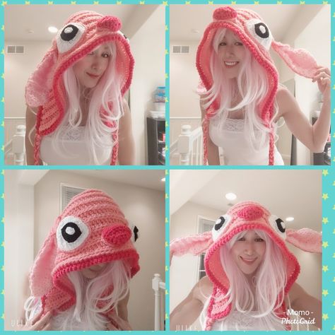 If I add a horn...it could be a Angel from Lilo and stitch movie! Angel From Lilo And Stitch, Lilo And Stitch Movie, Stitch Movie, Big Bunny, Lilo Y Stitch, Bunny Hat, Diy Crochet Projects, Lilo And Stitch, Diy Crochet