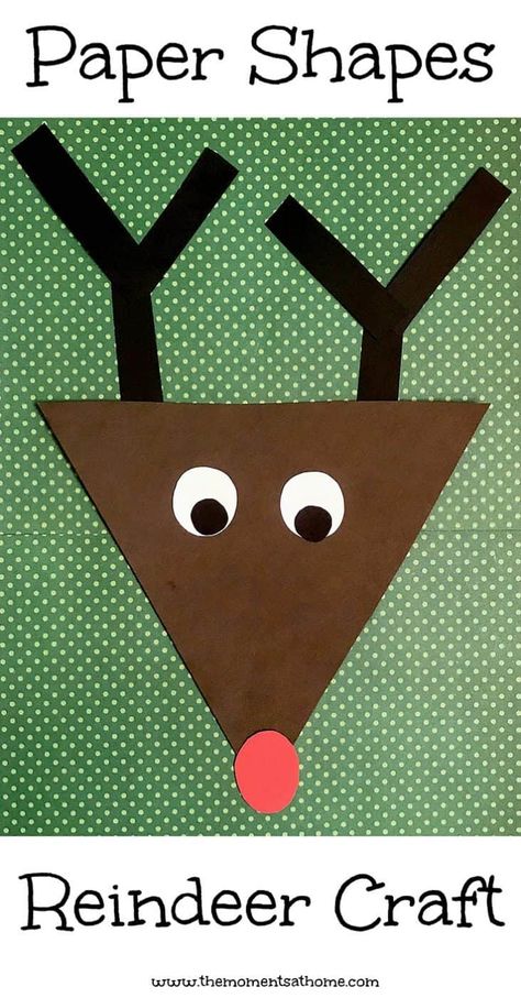 Reindeer Crafts For Kids, Reindeer Activities, Rudolph Crafts, Reindeer Crafts, Book Club For Kids, Shapes Craft, Paper Shapes, Reindeer Craft, Rudolph The Red Nosed Reindeer