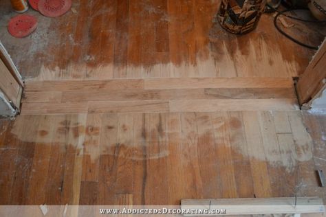 Cased Opening Progress (Patched Hardwood Floor & Door Casing Installed) Apartment Improvement, Cased Opening, Wood Floor Repair, Types Of Wood Flooring, House Improvement, Hardwood Floor Colors, Real Hardwood Floors, Floor Door, Installing Hardwood Floors