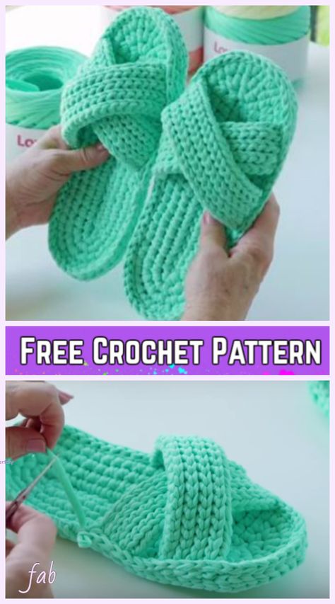 Crochet Criss Cross Spa Slippers Free Crochet Pattern-Video Mint Shoes, Crochet Flip Flops, Crochet Slippers Free Pattern, Spa Slippers, Crochet Slipper Pattern, Crochet Sandals, Crochet Socks, Crochet Booties, Slippers Pattern