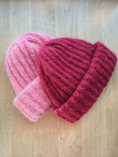 Mohair Beanie, Knitting Beanie, Mohair Hat, Photo Rose, Pink Beanie, Yarn Hats, Knitting Hat, Red Beanie, Mohair Yarn