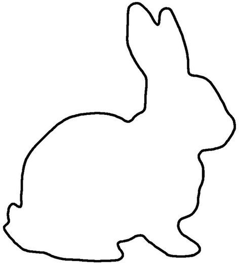 Easter bunny outline many interesting cliparts gif - Clipartix Bunny Cutout Template, Rabbit Outline, Bunny Cutout, Photo Outline, Bunny Outline, Easter Bunny Template, Outline Pictures, Animal Outline, Bunny Templates