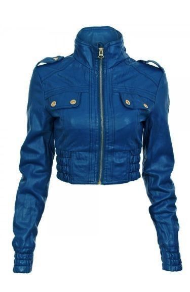 Awakening Art, Cropped Leather Jacket, Cute Jackets, Fantasy Clothing, Teenage Fashion Outfits, Kpop Fashion, Leather Jackets Women, Blue Jacket, Leather Jackets