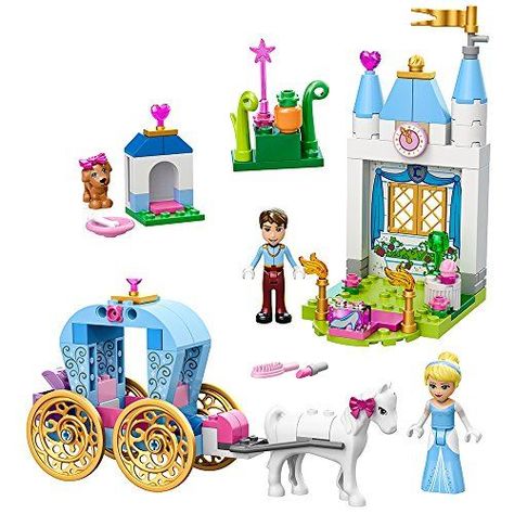 Lego Cinderella, Cinderella's Carriage, Cinderella Coach, Lego Juniors, Lego Disney Princess, Lego Girls, Cinderella And Prince Charming, Cinderella Carriage, Lego Construction