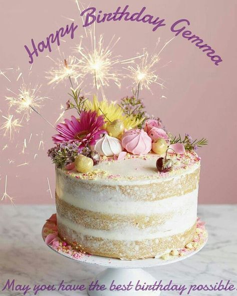 @gemolina79 #Happybirthday to you Happy birthday to you Happy Birthday dear Gemma Happy Birthday to you. Whats Gaby Cooking, Naked Cakes, Birthday Cakes For Women, Cakes For Women, Läcker Mat, Cool Birthday Cakes, Naha, Birthday Party Cake, White Cake