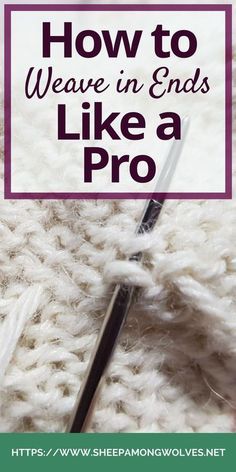 Knitting Hacks, Knitting Help, How To Weave, Confection Au Crochet, Knitting Basics, Knitting Instructions, How To Purl Knit, Crochet Instructions, Knitting Tutorial