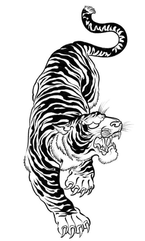 Tiger Flash Tattoo, Two Tigers Tattoo, Tiger Tatoos, Traditional Tiger Tattoo, Tiger Coloring, Japanese Tiger Tattoo, Japanese Tiger, Panther Tattoo, Tiger Tattoo Design