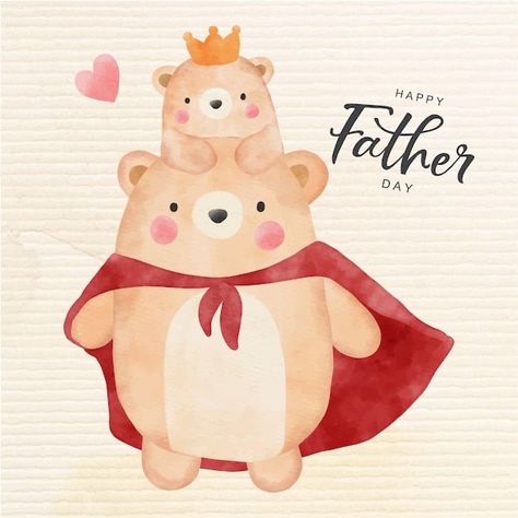 Happy Fathers Day Cute Images, Fathers Day Drawings, Father's Day Art, Father's Day Illustration, Father Days, Happy Fathers Day Cards, Happy Father Day, Father Birthday Cards, Happy Birthday Cards Diy