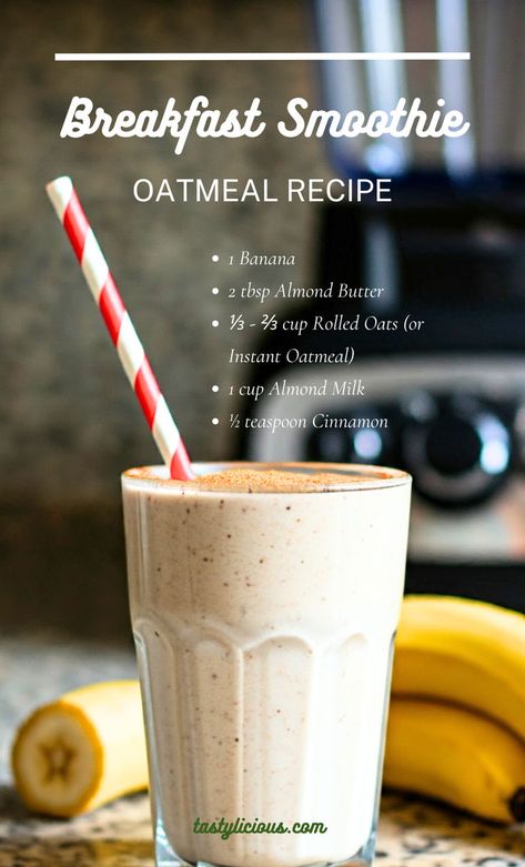 breakfast oatmeal smoothie recipe oatmeal smoothie for weight loss breakfast oats recipe ideas oatmeal smoothie recipe ideas colon cleanse smoothie drink ideas smoothie fat burning Banana Oatmeal Smoothie Healthy, Almond Milk Juice Recipes, Banana And Oats Smoothie, Oats Smoothie Recipes Diet, Oatmilk Smoothies Recipes, Oat Smoothie Recipes, Fat Loss Breakfast Ideas, Healthy Breakfast Smoothies Recipes, Smoothie Oatmeal