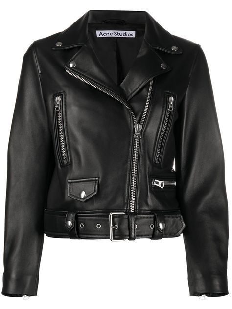 Acne Studios Jacket, Designer Leather Jackets, Best Leather Jackets, Lambskin Jacket, Black Leather Biker Jacket, Leather Biker Jacket, Leather Moto Jacket, Black Leather Jacket, Leather Jackets Women