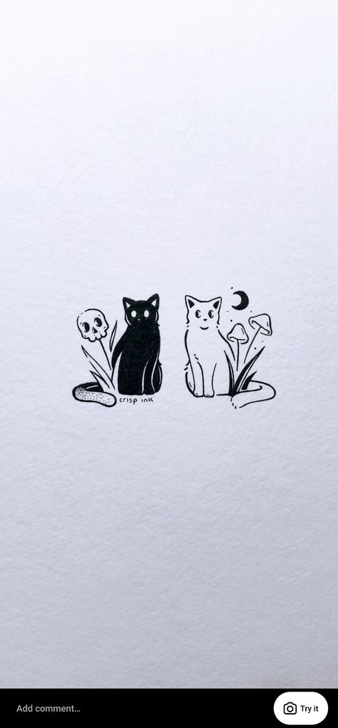 Cat On Mushroom Tattoo, Cat And Mushroom Tattoo, British Shorthair Tattoo, Cat Mushroom Tattoo, Mushroom Cat Drawing, Skull And Mushrooms Tattoo, Mushroom Tattoos Simple, Hongo Tattoo, Skull And Mushrooms