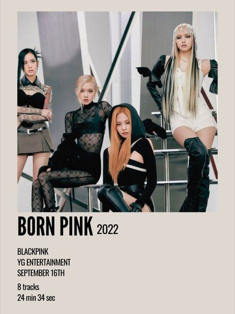 Born Pink Blackpink, Kpop Polaroids, Polaroid Album, Aesthetic Polaroid, Polaroid Poster, Minimal Poster, Kpop Posters, Minimal Aesthetic, Born Pink