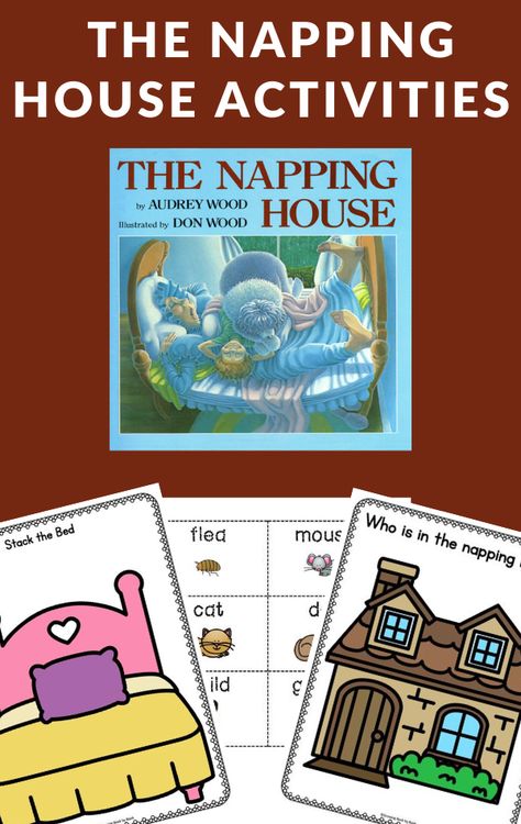 Audrey Wood Preschool Activities, Napping House Craft, Napping House Printables, The Napping House Craft, The Napping House Printables, Napping House Activities Preschool, The Napping House Activities Preschool, The Napping House Activities, Napping House Activities