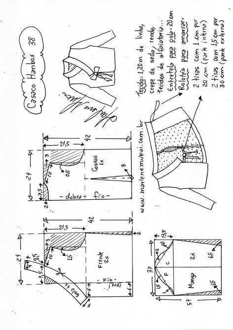 Jeogori Pattern, Hanbok Pattern Sewing, Hanbok Pattern, Chinese Dresses Pattern, Hanbok Top, Clothing Pattern Design, Easy Dress Sewing Patterns, Japanese Sewing Patterns, Creative Clothes