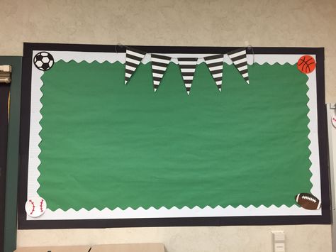 More sports theme bulletin boards Sports Bulletin Board Ideas, Soccer Bulletin Board, Chiefs Decor, Football Bulletin Boards, Sports Bulletin Boards, Classroom Colors, Physical Education Bulletin Boards, Notice Board Decoration, Spirit Posters