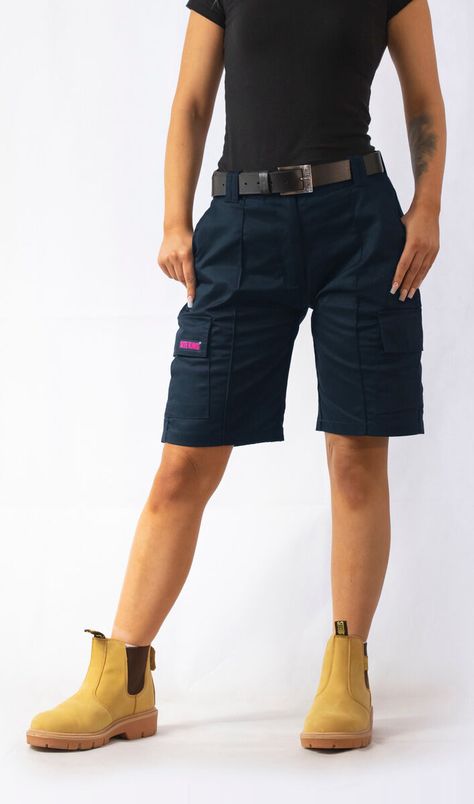 SITE KING Ladies Cargo Combat Work Shorts Size 8 to 20 WOMENS WORKWEAR SHORTS | eBay Womens Workwear, Workwear Shorts, Unique Pockets, Work Shorts, Work Wear Women, Work Smarter, Casual Denim, Summer Wardrobe, Cargo Shorts