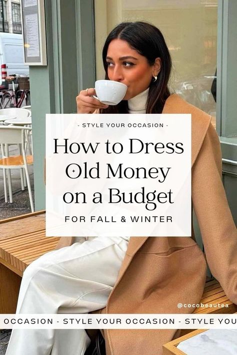 Looking to get the old money aesthetic without breaking the bank? You'll love my guide on dressing old money for fall and winter on a budget! I'm sharing old money outfits for fall, quiet luxury winter outfits, and how to look classy and put together through fall and winter. Click through for classy, elegant, and chic fall and winter outfit ideas, plus an old money capsule wardrobe on a budget. Old Money Style Fall 2024, Casual Glam Outfit Classy, Old Money Fall Capsule, Old Money Outfits On A Budget, Quiet Luxury Fashion Fall 2024, Winter Outfits Old Money Aesthetic, Capsule Wardrobe Old Money Style, Fall Quiet Luxury Outfits, Dressing Old Money