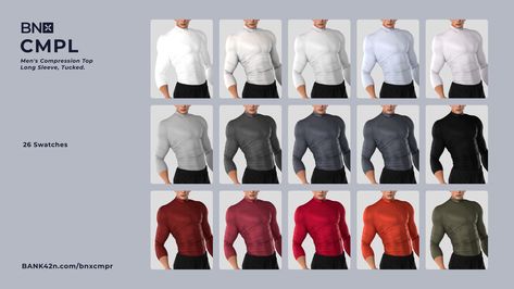 BNX CMPL | BANK42n Ts4 Mod, Sims 4 Afro Hair, The Sims 4 Custom Content, Compression Shirt Men, Sims 4 Male Clothes, Cc Sims4, Cc Clothes, Compression Top, Pelo Sims