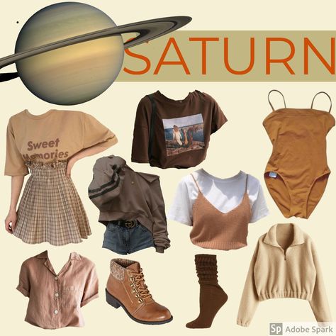 Planet Saturn Inspired Outfit, Saturn Inspired Outfit, Saturn Outfit, Space Core, Venus Sign, Planet Fashion, Beauty Clothes, Mood Board Fashion, Outfit Inspo Fall