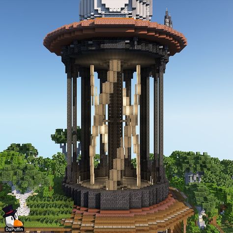 Solarpunk observatory #2. These telescopes are meant to work in tandem to focus on objects and create better images similar to the WM Keck telescopes. This one is powered by a wind turbine in the center so tower as opposed to the large solar panel on the other. My build downloads are on Patreon if you’re interested. Link in bio! #minecrafters #minecrafter #minecraftjava #minecraftcreations #minecraftonly #minecraftinspiration #minecraftideas #minecrafthouses #minecrafthouse #minecraftdesig... Minecraft Solar Panel, Solar Punk, Minecraft Buildings, Minecraft Builds, Minecraft Building, Minecraft Creations, Minecraft Designs, Telescopes, Minecraft Houses