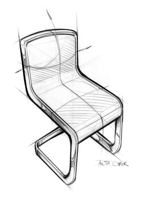 Virtual Projects - Another use of using a virtual tools to have students… Wooden Chair Plans, Chair Drawing, Furniture Sketch, Wood Chair Design, Furniture Design Sketches, Chair Design Wooden, Industrial Design Furniture, Industrial Design Sketch, Built In Bookcase