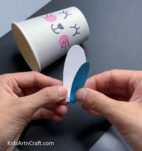 Easy to Make Paper Cup Bunny Craft Tutorial for Kids Check more at https://www.kidsartncraft.com/paper-cup-bunny-craft-tutorial-kids/ Bunny Craft, Make Paper, Bunny Crafts, Craft Tutorial, Paper Cup, How To Make Paper, For Kids