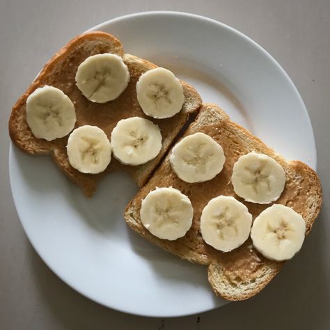 #peanutbuttertoastbananas #breakfast #aesthetic Banana On Toast, Sliced Banana, Peanut Butter Toast, Butter Toast, Breakfast Aesthetic, Meal Inspiration, On Toast, Bananas, Peanut Butter