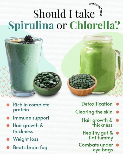 Chlorella Benefits, Spirulina Benefits, Healthy Drinks Smoothies, Herbal Healing, Juicing For Health, Herbs For Health, Super Greens, Healing Food, Food Is Fuel