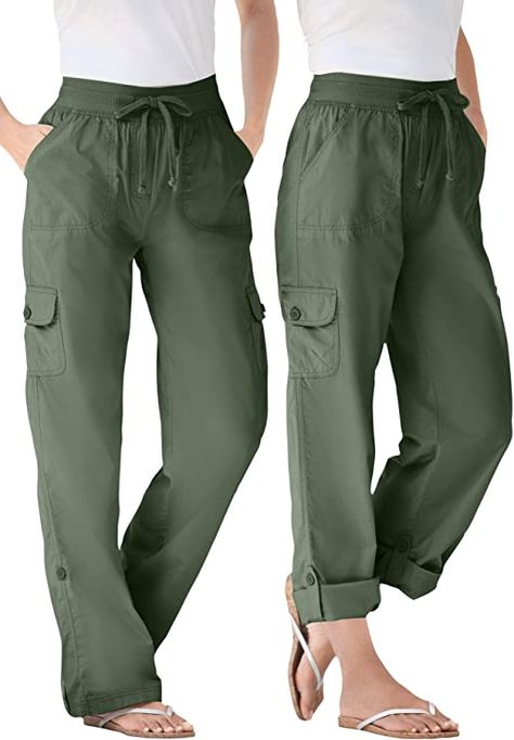 Tapered Joggers, Plus Size Petite, Green Cargo Pants, Utility Pants, Woman Within, Plus Size Pants, Women Cargos, Swimsuits For All, Cargo Pants Women