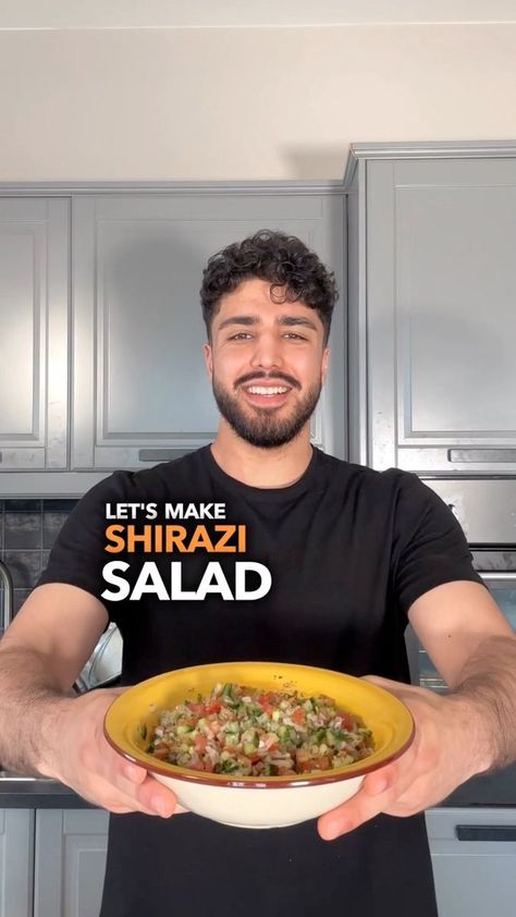 Shirazi Salad | Recipe in comments ⬇️ | Dr. Vegan Persian Salad, Dr Vegan, Shirazi Salad, Tomato And Onion Salad, Parsley Salad, Cucumbers And Onions, Mediterranean Diet Plan, Onion Salad, Persian Cucumber