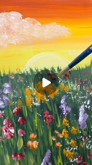 Emily Seilhamer on Instagram: "Beginner field of flowers painting idea! 🎨 #easypainting #acrylicpainting #springflowers" Field Of Flowers Painting, A Field Of Flowers, Field Of Flowers, Acrylic Painting Techniques, Drawing Stuff, March 30, Flower Field, Easy Paintings, Painting Techniques