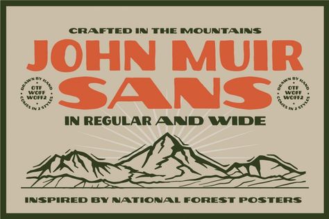 Travel Fonts, Vintage National Park Posters, Adventure Fonts, Hipster Fonts, Western Font, Poster Fonts, Vintage Font, National Park Posters, Forest Service