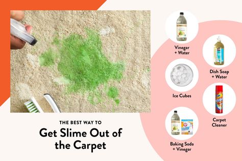 We Tested 5 Ways to Get Slime Out of a Carpet and the Winner Left No Trace Nickelodeon Slime, Spoiled Cats, Blue Slime, Baking Soda Vinegar, Vinegar And Water, Distilled White Vinegar, Prop Styling, The Winner, 5 Ways