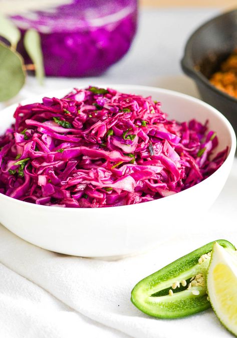 Red Cabbage Mexican Slaw, Red Cabbage For Tacos, Purple Slaw For Tacos, Red Cabbage Taco Slaw, Red Cabbage Tacos, Purple Cabbage Slaw For Tacos, Red Cabbage Slaw For Tacos, Mexican Cabbage Slaw, Lime Cabbage Slaw