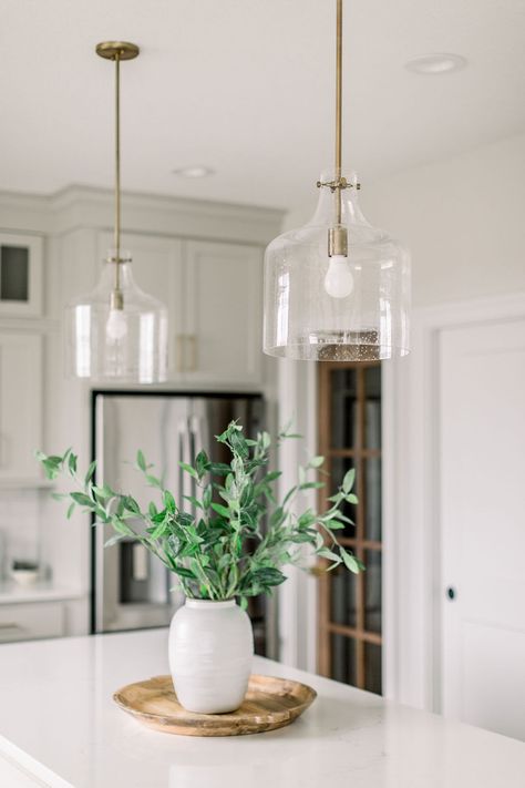 Caliber Homes Iowa, Lights Over Kitchen Island, Styling Shelves, Kitchen Island Decor, New House - Kitchen, Kitchen Island Lighting Pendant, Island Decor, Kitchen Lighting Fixtures, Kitchen Pendants