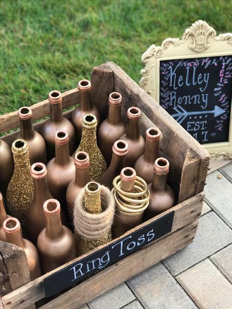 Wine Bottle Ring Toss, Outdoor Wine Party, Winery Shower Ideas, Wine And Pines Bachelorette, Wine Wedding Shower Theme, Winery Event Ideas, Wine Festival Decorations, Winery Engagement Party, Wine Tasting Bridal Shower Ideas