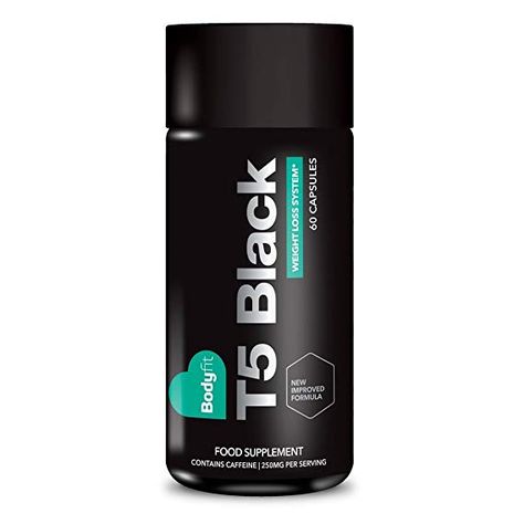 Bodyfit T5 Black Fat Burner: Diet Pills That Work Fast for Women and Men – Healthy Weight Loss Pills Speed Metabolism and Curb Hunger – 60 Capsules – Best Fat Burner Pills Speed Metabolism, Curb Hunger, Diet Pills That Work, Metabolism Booster, Healthy Meal Delivery Service, Increase Energy, Healthy Food Delivery, Turkey Bacon, Healthy Snacks For Diabetics