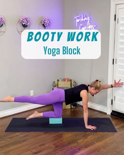 Lauren George on Instagram: "Save 📌 this booty torching workout using the yoga block!

Exercises:
🔹Leg Lifts
🔹Cross & Lift
🔹A’s (Diagonal Taps)
🔹Balancing Bird Dog
🔹Lateral Leg Lift (fire hydrant)
🔹Bridge Toe Taps
🔹Single Leg Bridge
🔹Thread The Needle

The Details:
👉🏼12 reps of each exercise
👉🏼2-3 rounds
👉🏼Can add an ankle weights to up the intensity even more.

💥Lift your bottom toes off the mat to increase the balance challenge and activation in the stabilizing glute!

Want to try the whole, “Core & Cupcakes #9 - Yoga Block” workout? Comment “Join” below and I’ll send you 7 days FREE to my virtual studio which includes this workout and 450 others!
.
.
#bootywork #gluteworkout #core #torchingcupcakes #lgfitnessstudio #laurengeorgefitenss #athomeworkout #athomeworkoutideas Yoga Block Workout, Yoga Block Exercises, Block Exercises, Block Workout, Yoga Block Strength Exercises, Pilates With Yoga Block, Yoga Blocks Exercises, Balance Challenge, Barre With Yoga Block