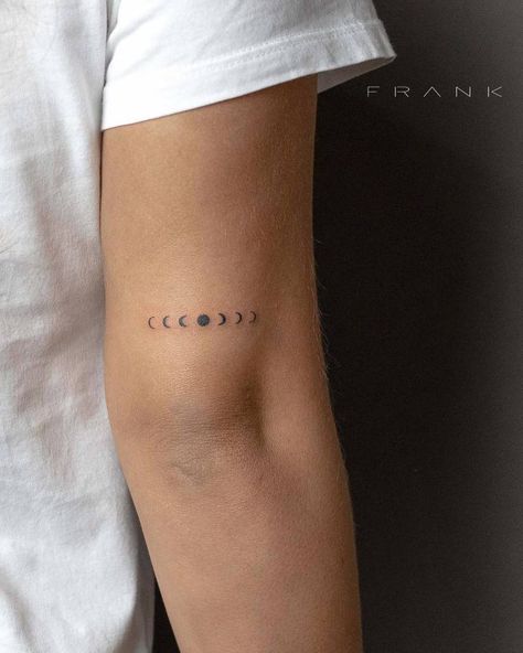 Moon Phases Tattoo, Omerta Tattoo, Bicep Tattoo, Tattoos Geometric, Forearm Tattoo Women, Small Arm Tattoos, Minimalist Tattoos, Arm Tattoos For Women, Little Tattoos